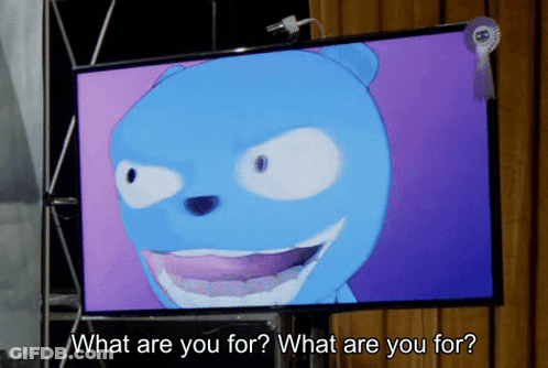 Cartoon Character Saying What Are You For GIF
