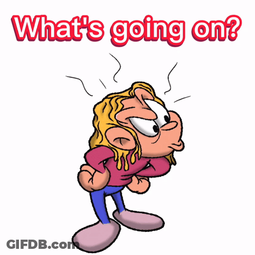 Cartoon Character Saying What's Going On GIF