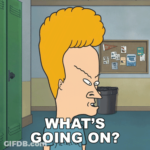 Cartoon Character Saying What's Going On GIF