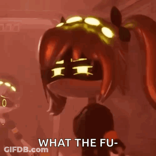 Cartoon Character Saying What The Fu Next To Person GIF