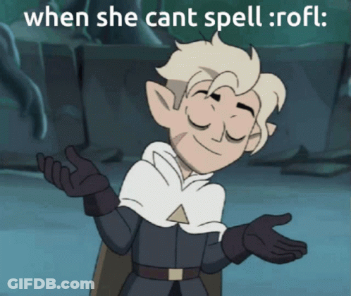 Cartoon Character Saying When She Cant Spell GIF