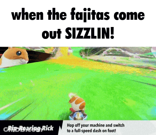 Cartoon Character Saying When The Fajitas Come Out Sizzling GIF