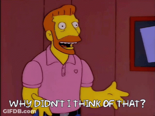 Cartoon Character Saying Why Didn't I Think Of That GIF