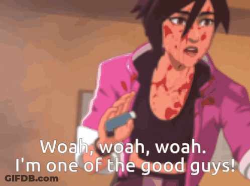 Cartoon Character Saying Woah Woah Woah GIF
