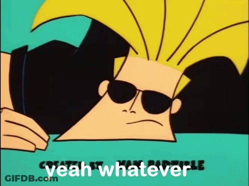 Cartoon Character Saying Yeah Whatever GIF