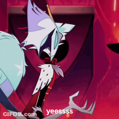 Cartoon Character Saying Yeesssss Behind Red Curtain GIF