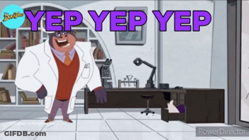 Cartoon Character Saying Yep Yep Yep GIF