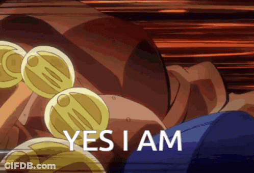Cartoon Character Saying Yes I Am With Necklace GIF