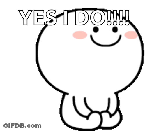 Cartoon Character Saying Yes I Do With Smile GIF