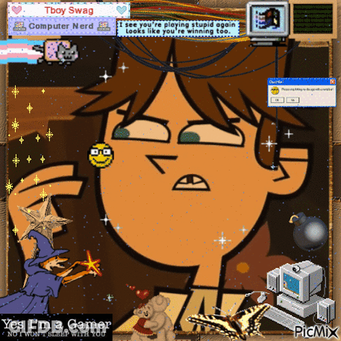 Cartoon Character Saying Yes I'm A Gamer GIF