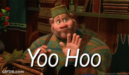 Cartoon Character Saying Yoo Hoo GIF