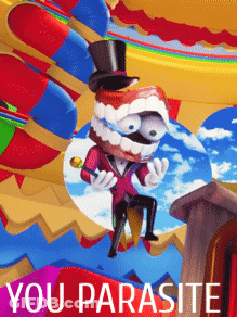Cartoon Character Saying You Parasite GIF