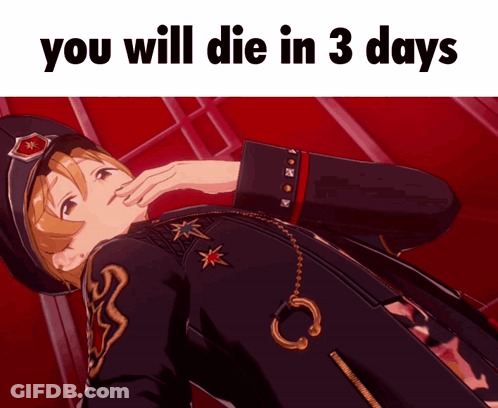 Cartoon Character Saying You Will Die In 3 Days GIF