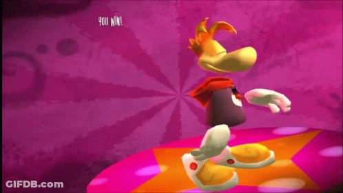 Cartoon Character Saying You Win Purple GIF