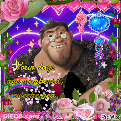 Cartoon Character Saying Your Days Are Numbered Sweetie Pea GIF