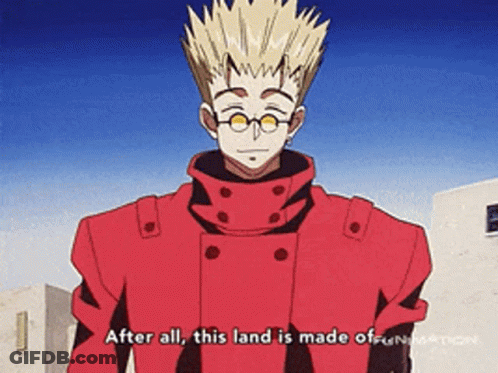 Cartoon Character Says After All This Land Is Made Of GIF