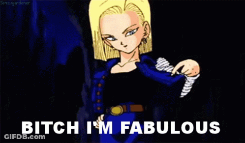 Cartoon Character Says Bitch I'm Fabulous GIF