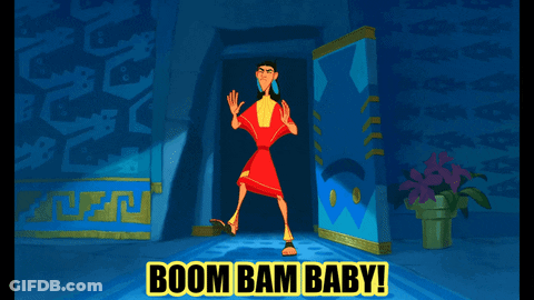 Cartoon Character Says Boom Bam Baby GIF
