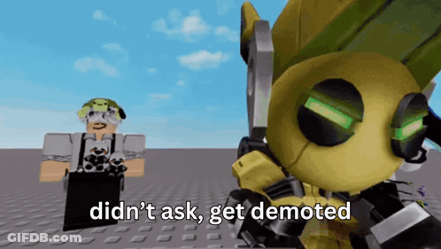 Cartoon Character Says Didn't Ask Get Demoted GIF