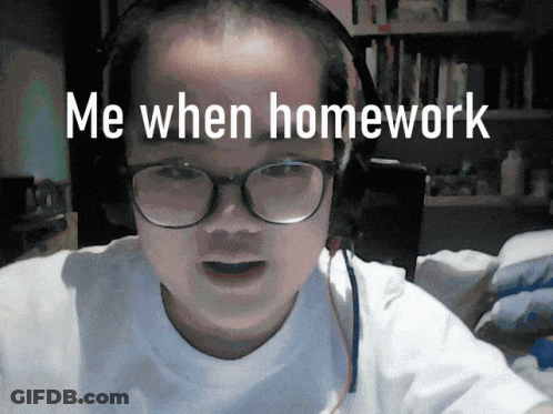 Cartoon Character Says Do Your Homework GIF