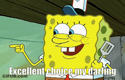 Cartoon Character Says Excellent Excellent In Library GIF