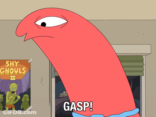 Cartoon Character Says Gasp Shy Ghouls II GIF