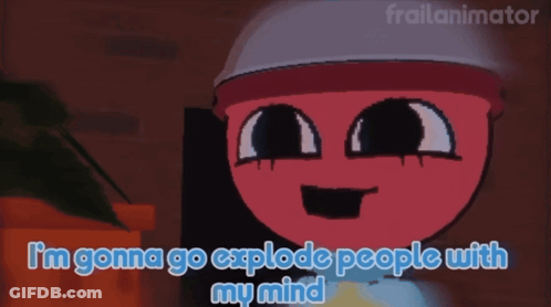 Cartoon Character Says Gonna Go Explode People With Mind GIF