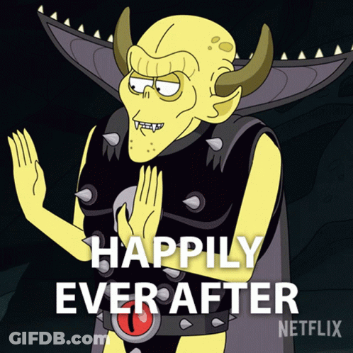 Cartoon Character Says Happily Ever After GIF