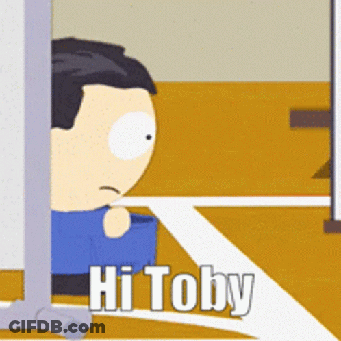 Cartoon Character Says Hi Toby GIF