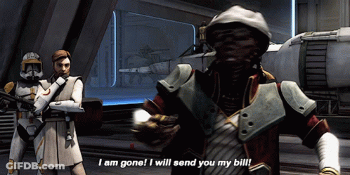 Cartoon Character Says I Am Gone I Will Send You My Bill GIF