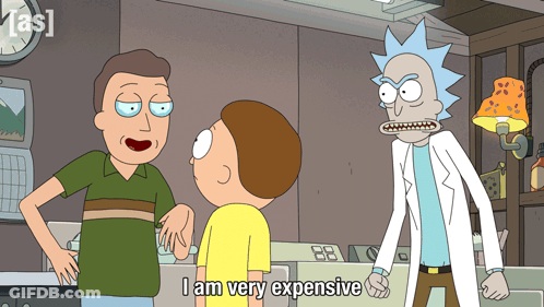 Cartoon Character Says I Am Very Expensive GIF
