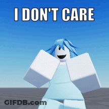 Cartoon Character Says I Don't Care GIF