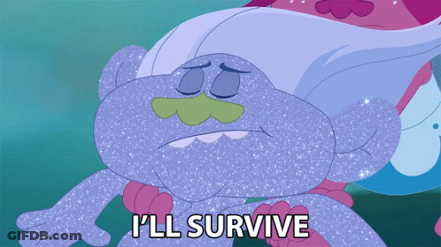 Cartoon Character Says I'll Survive GIF