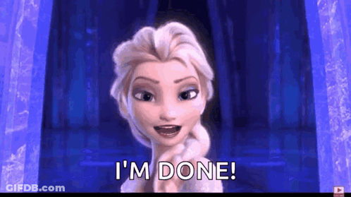 Cartoon Character Says I'm Done GIF