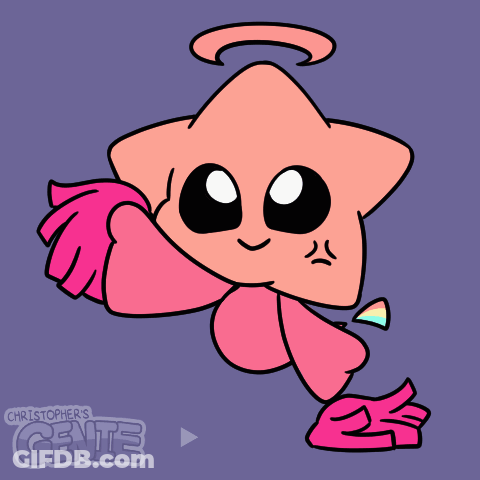 Cartoon Character Says I'm Done In White GIF