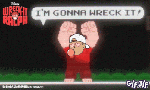 Cartoon Character Says I'm Gonna Wreck It GIF