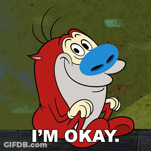 Cartoon Character Says I'm Okay GIF