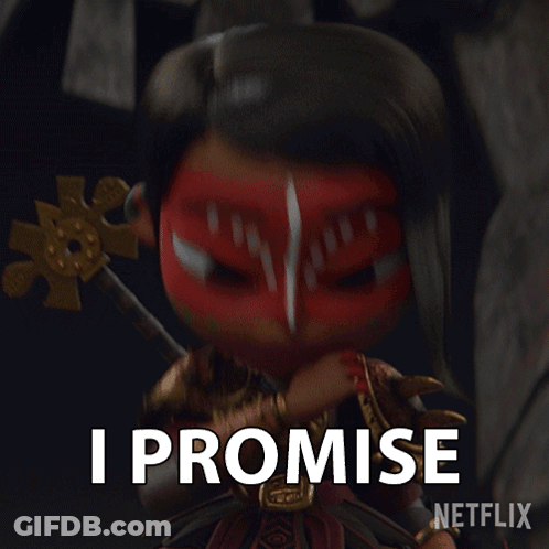 Cartoon Character Says I Promise In Netflix Ad GIF