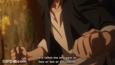 Cartoon Character Says If It Takes Me One Year Or Two Or Ten Or A Hundred GIF