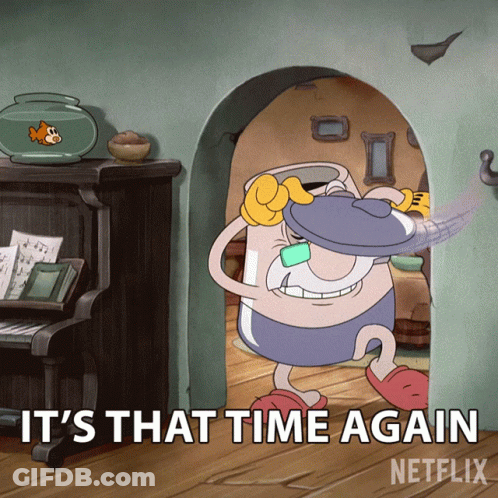 Cartoon Character Says It S Time Again GIF