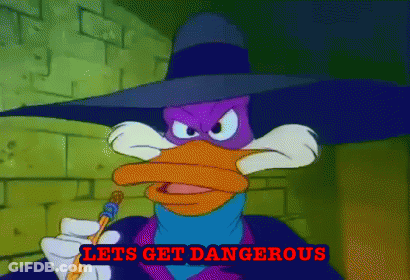 Cartoon Character Says Lets Get Dangerous GIF
