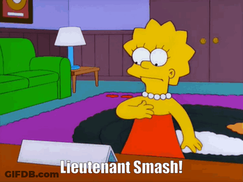 Cartoon Character Says Lieutenant Smash At Sign GIF