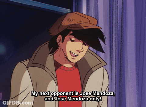 Cartoon Character Says My Next Opponent Is Jose Mendoza GIF