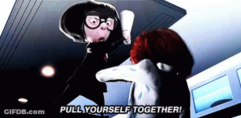 Cartoon Character Says Pull Yourself Together GIF