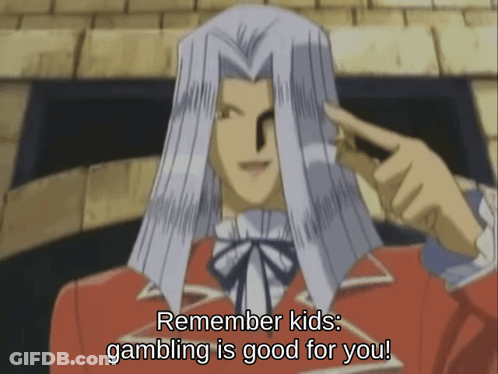 Cartoon Character Says Remember Kids Gambling Is Good For You GIF