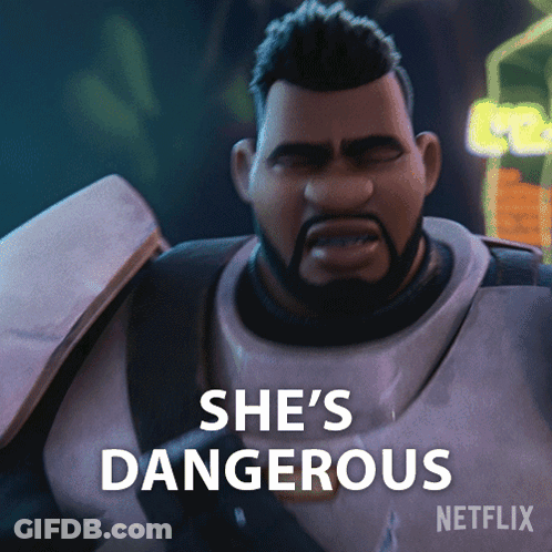Cartoon Character Says She's Dangerous Netflix Ad GIF