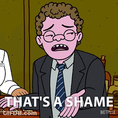 Cartoon Character Says That's A Shame Netflix Ad GIF