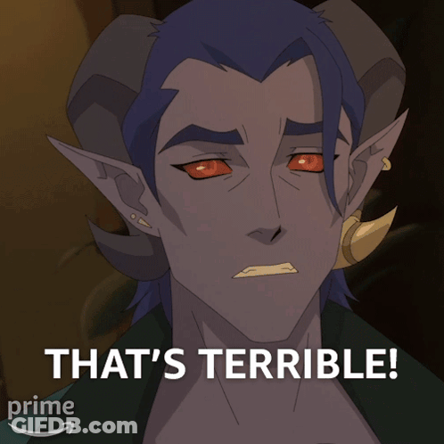 Cartoon Character Says That's Terrible GIF
