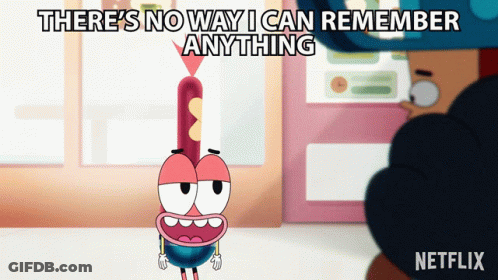 Cartoon Character Says There's No Way I Can Remember Anything Netflix Ad GIF