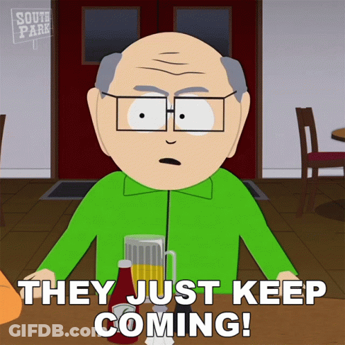 Cartoon Character Says They Just Keep Coming GIF